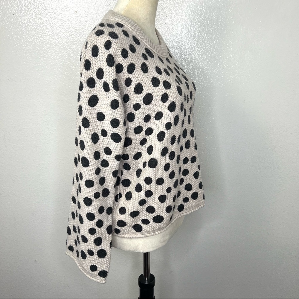 MADEWELL New! Leopard Dot Wool Blend Pullover Sweater Flare Sleeve Size XS NWT - Picture 10 of 14